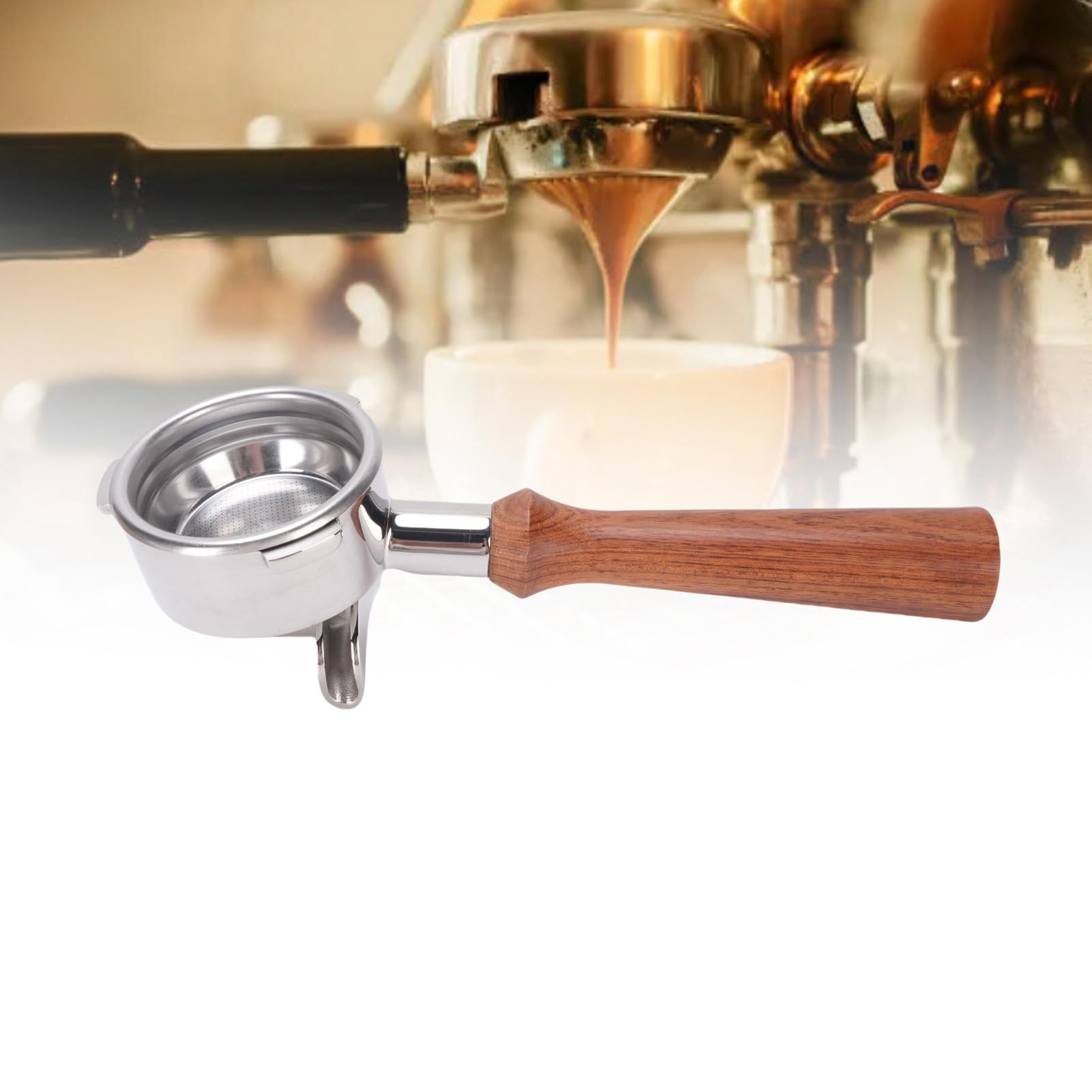 GOWENIC Portafiltro per a 2 Beccucci per Barista Home Cafe 58mm