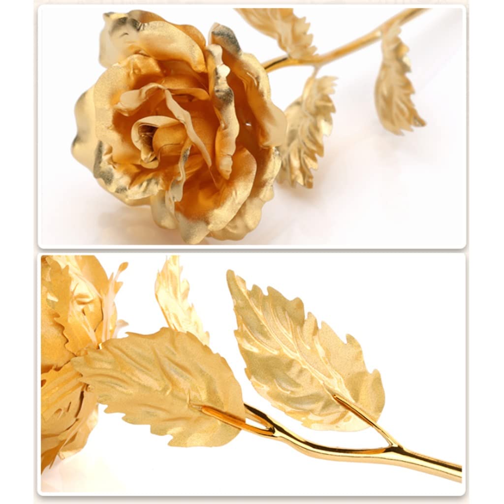 Künstliche Blumen Gefälschte Roseartificial Rose Blumenkunst mit Vase, Goldfolie Rose Set, verwendet, um Hochzeiten, Geschenke, Home Dekorationen zu dekorieren Künstliche Blumen wie Echt ( Color : A )