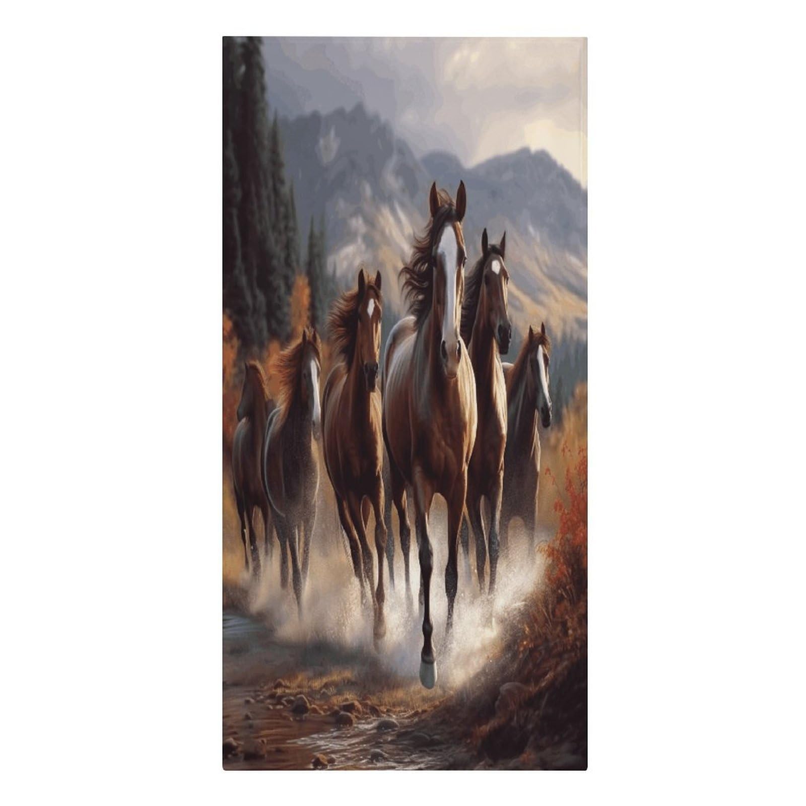 VstaDank Horses Beach Towels 30"x61" Microfiber Super Absorbent Large Bath Towels Cozy Soft Swim Travel Towel Quick Dry Thin Pool Towel Beach Accessories for Outdoor Adult