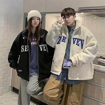 Amazon | [OUBINEWER] 男女兼用 ボアジャケット メンズ レディース