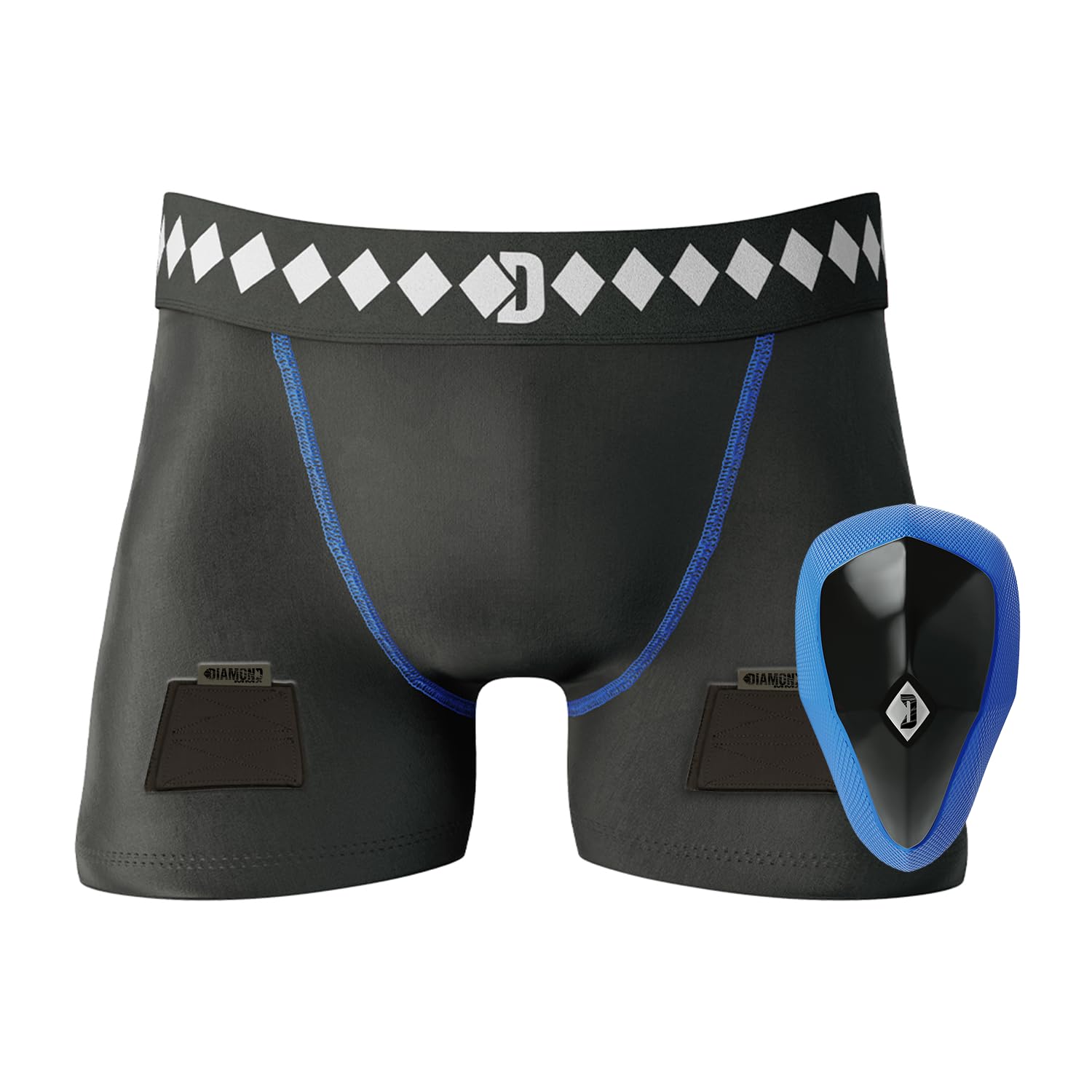 Diamond MMA Hockey Jock Short with Built-in Jock Strap & Athletic Cup Groin Protection System