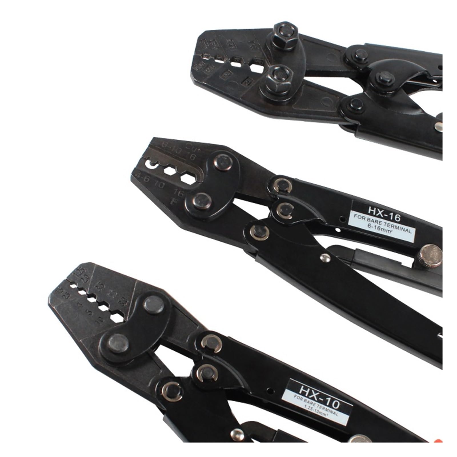 Utensili per crimpatura Pinza Crimpatrice HS-16 Pinza A Crimpare A Cricchetto For Terminali Non Isolati AWG 22-6 Dispositivo Di Regolazione Della Pressione Della Ganascia Lucidata(HX-26B)