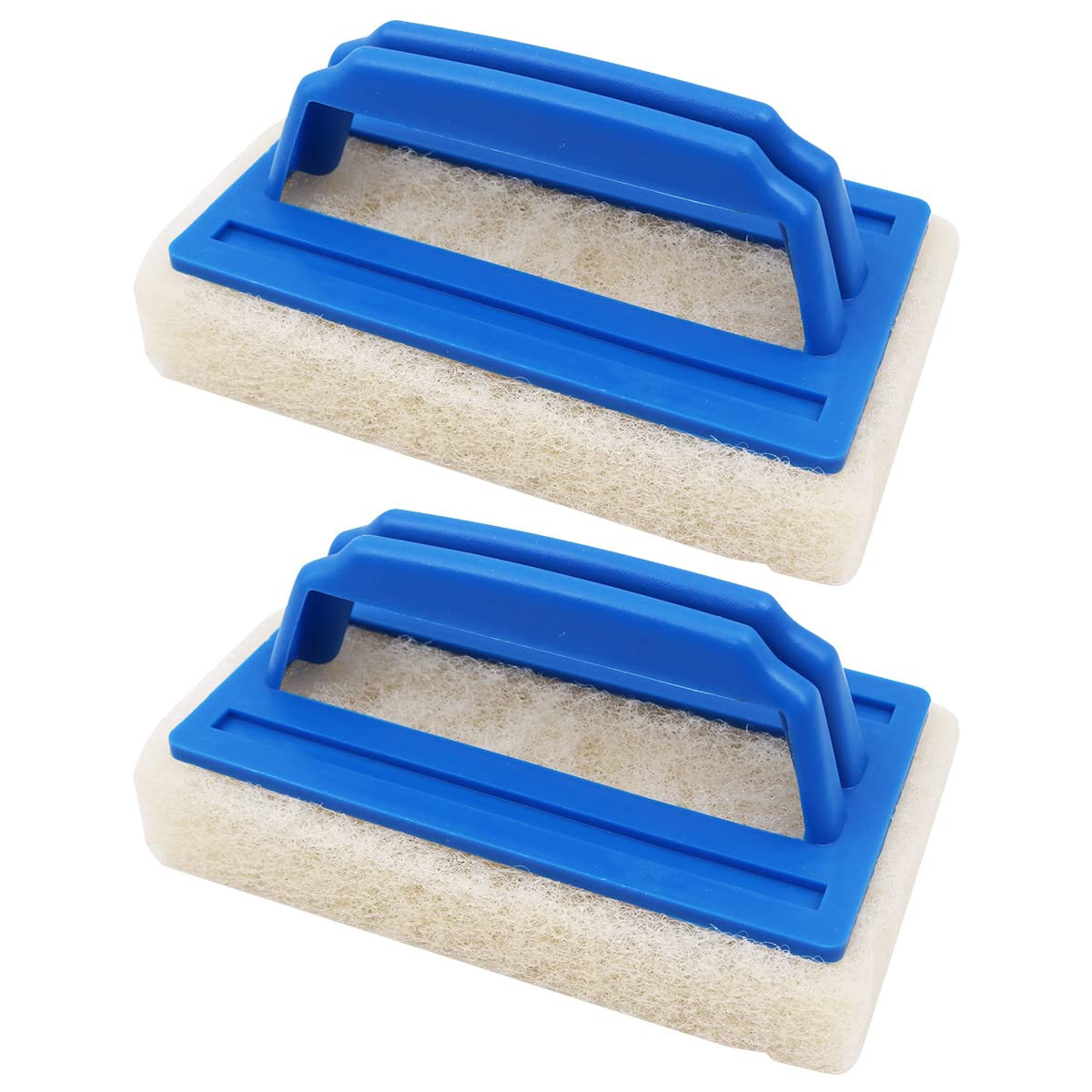 Wangcl 2 Pieces Pool Wall Brush Sponge Pool Scrubbing Brush Soft Hot Tub Cleaning Brush With Handle For Spas Swimming Pool Fish Tank