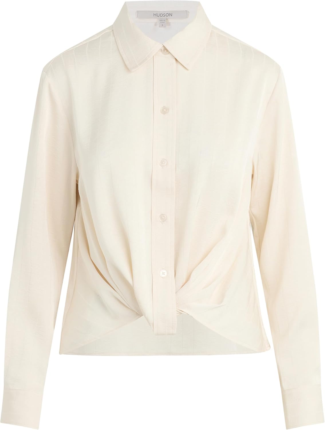 HUDSON Womens Long Sleeve Knotted Front Button Down Shirt - Image 7