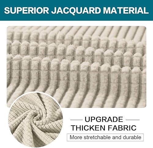 Miniatura 3 de Fundas de sofá de 4 piezas para sofá de 3 cojines, funda de sofá suave para perros, fundas de sofá lavables con 3 fundas de cojín individuales