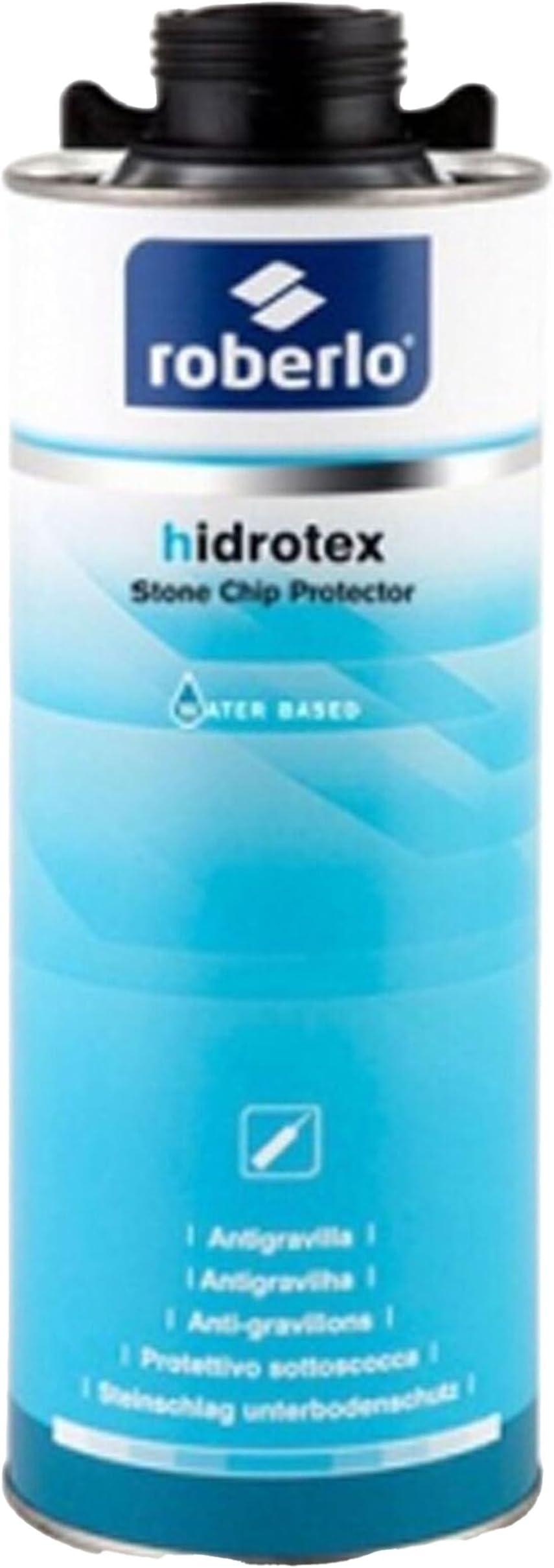 roberloAir Drying Water Based Stone Chip Protector 1KG Black Solvent Free Protect Underbody Of Car Prevent Damage To Paintwork Easy To Use Hard Wearing & Flexible Excellent Resistance To Water