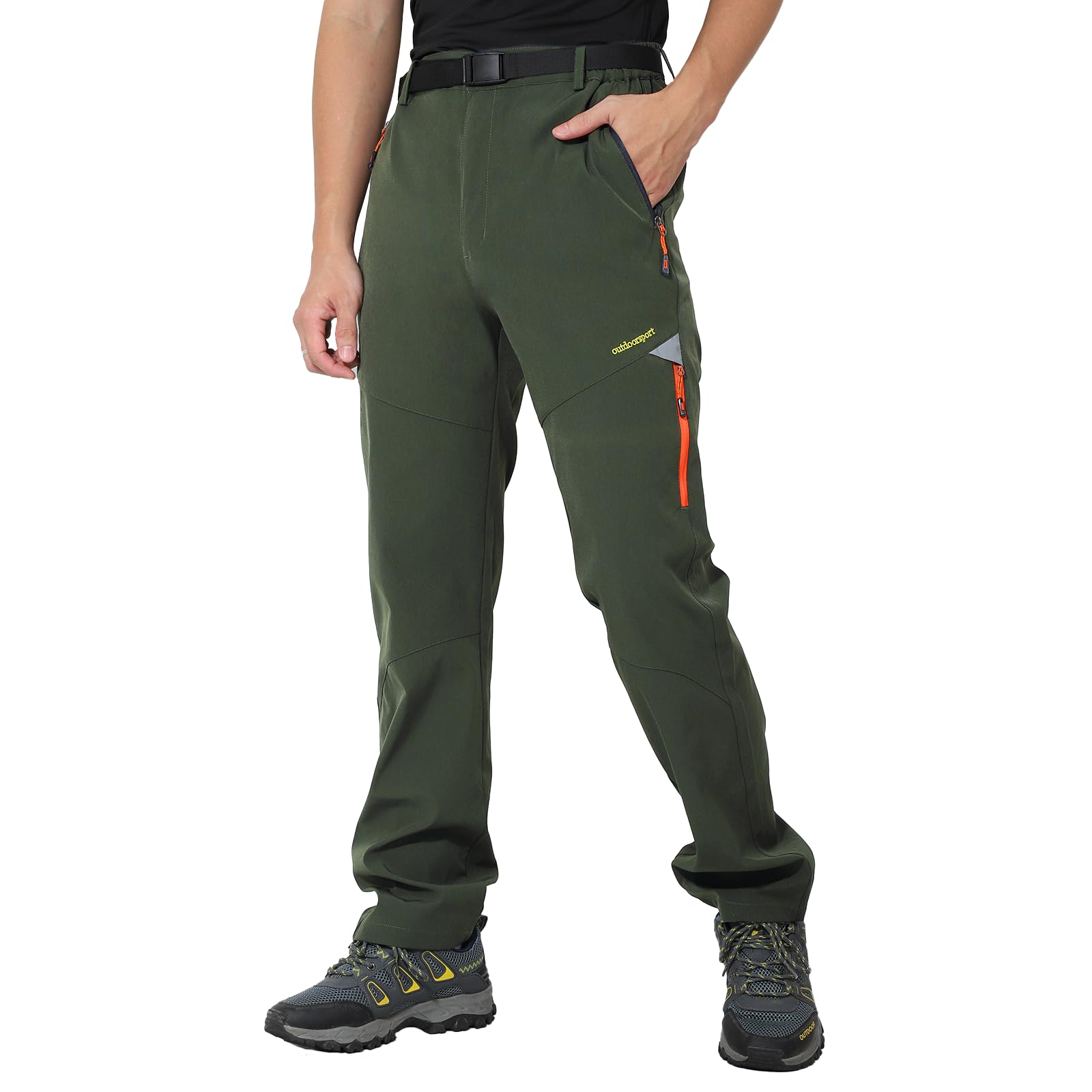 Uomini Pantaloni da Camminare Sport all'aperto Pantaloni da Campeggio a Prova di Vento