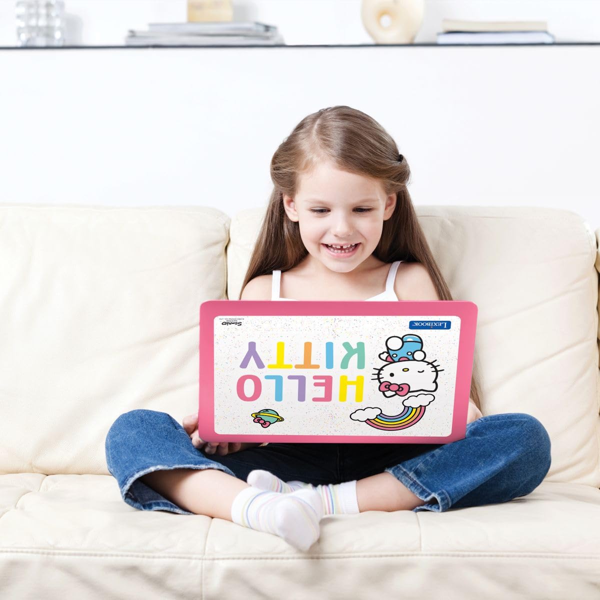 LEXIBOOK, Hello Kitty, portatile educativo Bilingue Inglese/Spagnolo, 164 Attività linguistiche, Scrittura, Matematica, Logica, Musica e Giochi, per Ragazzi e Ragazze, JC598HKi2