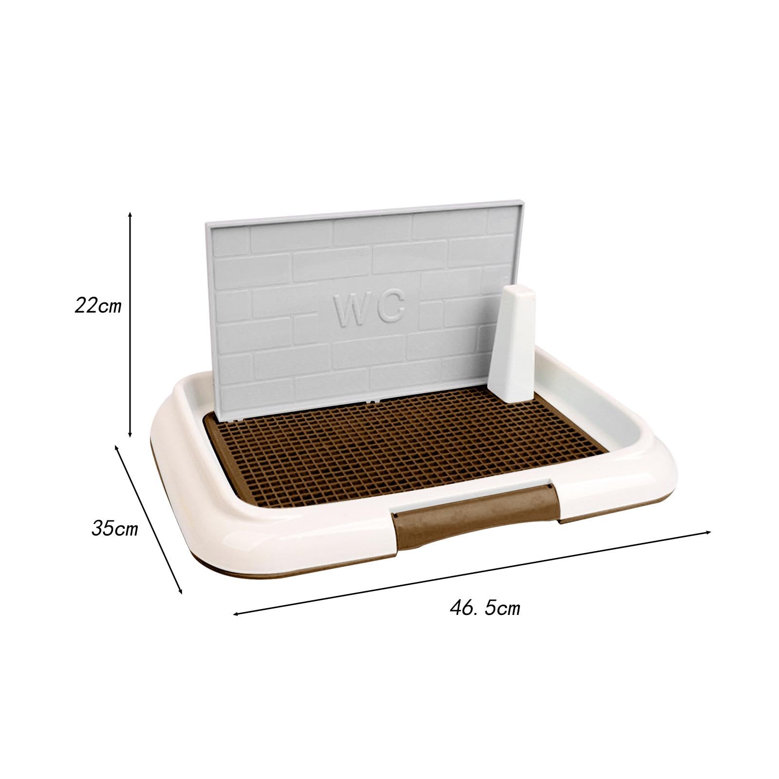 Tapis d'apprentissage de La Propreté pour Chiens, Tapis de Propreté pour Chien, Couvercle de Litière pour Chien, Grille en Filet Réutilisable, Café