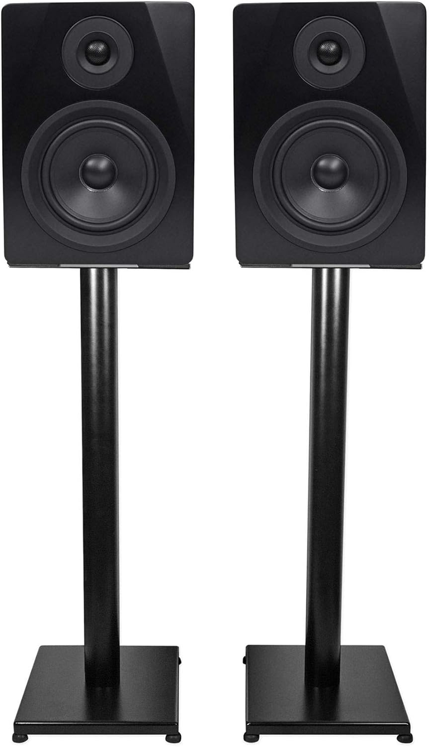Rockville (2 APM5B 5.25″ 250 Watt Active/Powered USB Studio Monitor Speakers Bundle with (2) RS29B 29″ Steel Bookshelf Speaker and Studio Monitor Stands – Black (4 Items) Rockville (2 APM5B 5.25″ 250 Watt Active/Powered USB Studio Monitor Speakers Bundle with (2) RS29B 29″ Steel Bookshelf Speaker and Studio Monitor Stands – Black (4 Items)