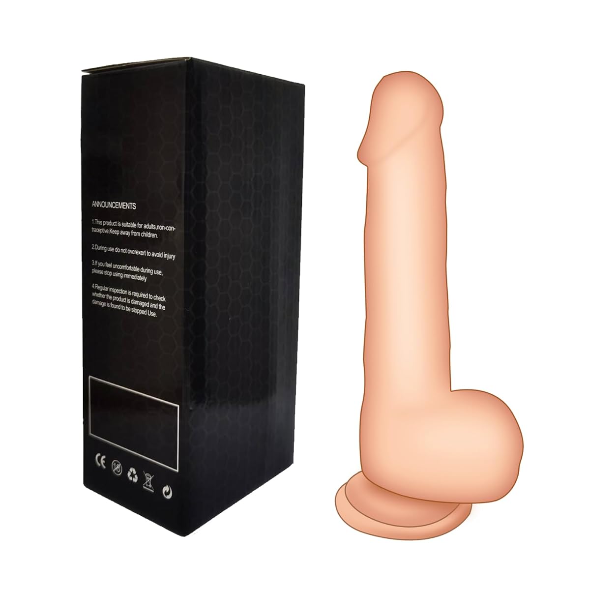 ディルド 強力吸盤女性用 人気ランキング絶賛 [初心者]優先選択 【全長20cm 押入部分14cm直径4cm 】リアル造形高柔 らかい シリコン 安全な素材柔軟完全防水 高弾力 男女兼用 手動式 (肌色)