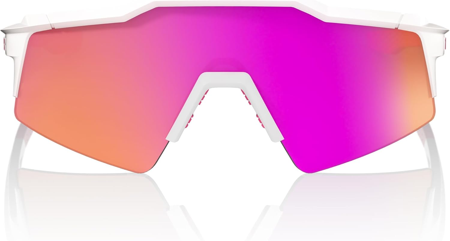 HiPER Vital Pink Mirror Sunglasses - SPEEDCRAFT SL in Matte White/Pink by 100%