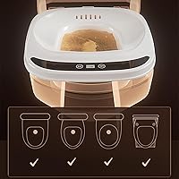 Vista 7 de Bañera Sitz para hemorroides para hemorroides, para posparto femenino, para asiento de inodoro, boquilla doble, lavabo de baño a tope