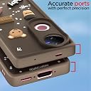 Pikkme Back Cover for iQOO Z10R 5G / Vivo V50 5G / V50e 5G / Vivo T4R 5G | Cute Fun Cartoon 3D Bear Silicone Full Body Protection Bumper Cover (Brown) gallery image