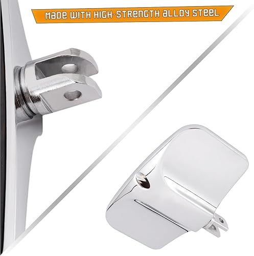 Miniatura 4 de Estriberas de piso delantero y trasero para Honda, Suzuki, Triumph, CAN-AM, ala dorada (calavera 7.9 x 4.5 pulgadas, plateado)