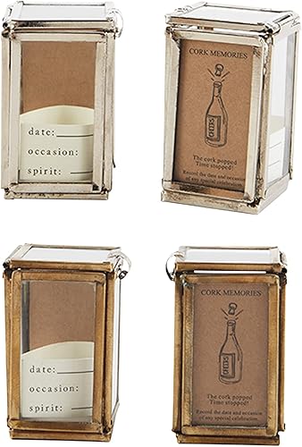 Miniatura 3 de Mud Pie 48600145S Caja de exhibición de corcho de vino, 2.25 "x 1.25", plata