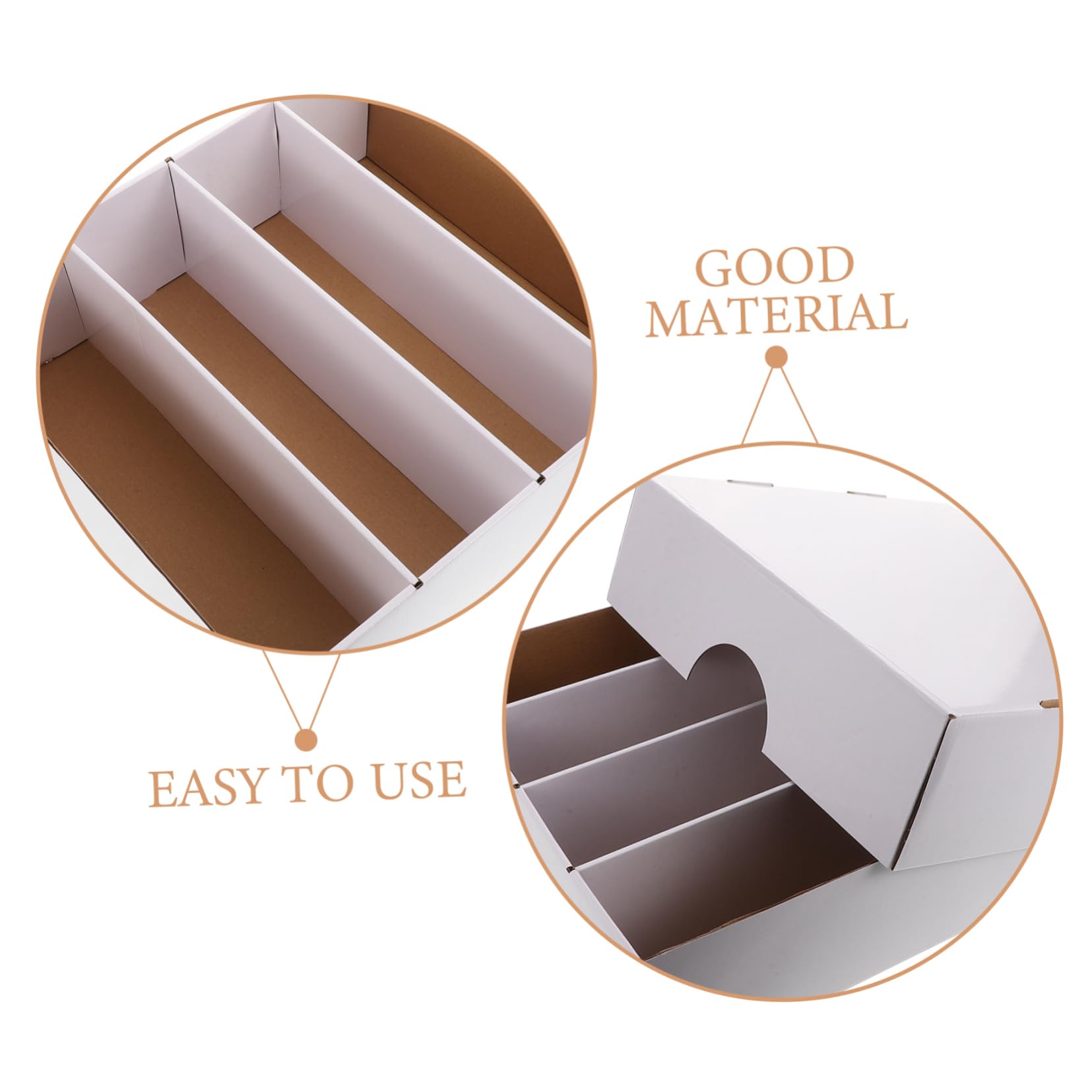 Card Box per Carte da Gioco in Carta Bianco con Scomparti