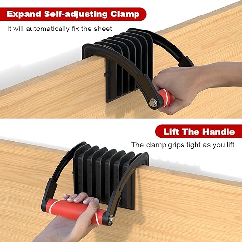 Miniatura 5 de 2 piezas de panel y madera contrachapada, herramienta de elevación de madera contrachapada y herramienta de transporte de paneles de yeso, agarre de