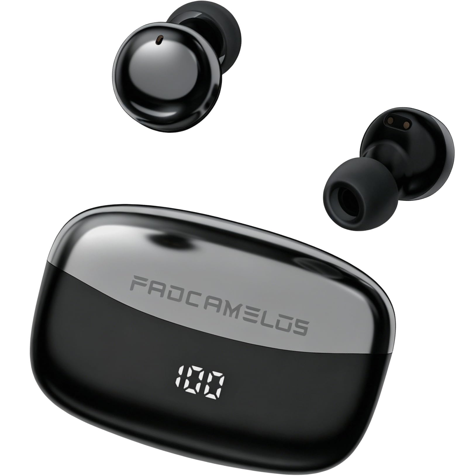 Auriculares Bluetooth inalámbricos mejorados, modos duales de día y noche, mini diseño de gama alta con graves profundos, cancelación de ruido, duración de la batería de 36 horas y pantalla