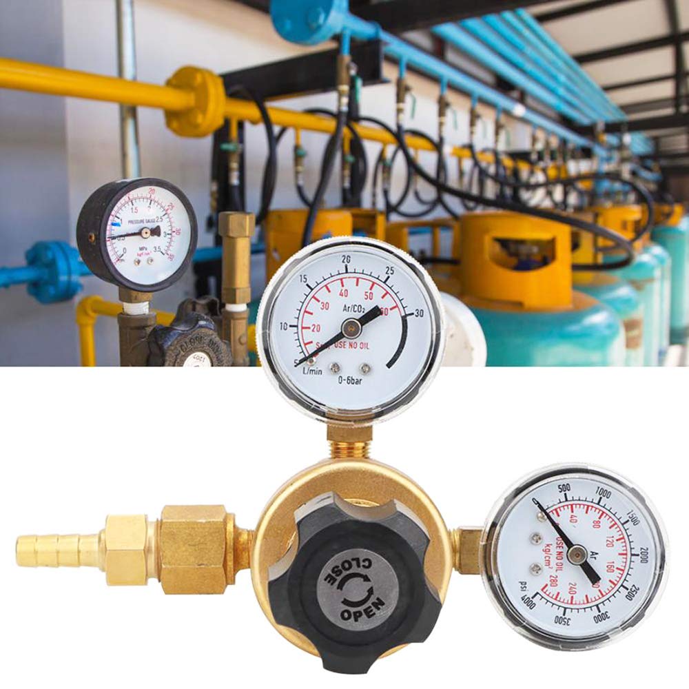 Hanchen Argon CO2 Gas Regulator, Argon Gas Pressure Reducer CO2 Welding  Regulator Gas Welder Flowmeter MIG TIG MAG Dual Pressure Gauge (Inlet  G5/8-14(CGA540), Female Thread) : Amazon.ca: Tools & Home Improvement