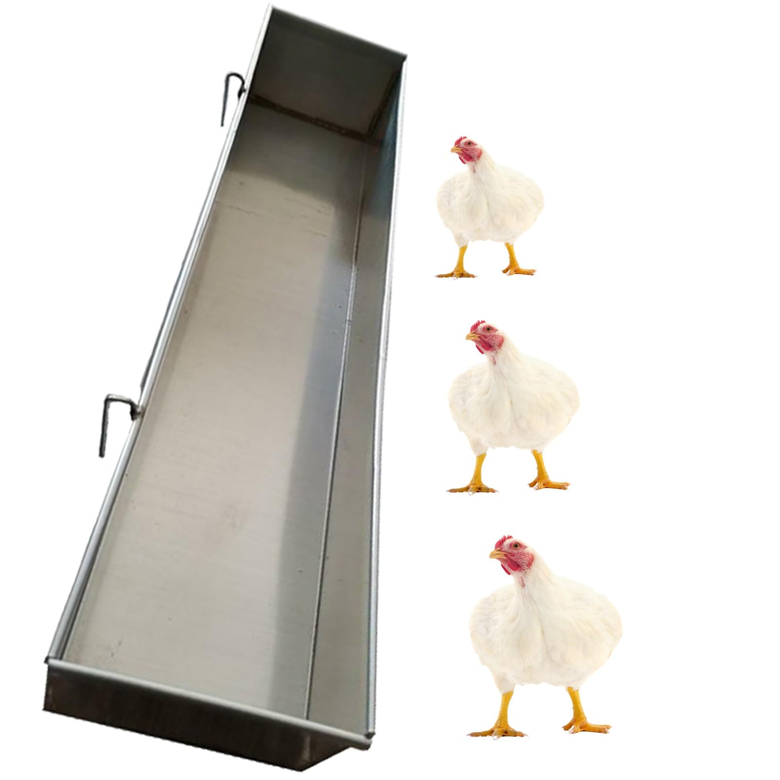 Comedero, comedero para Aves de Corral de Alta Resistencia: solución de alimentación Duradera para Pollos, Patos, Gansos, Conejos y Palomas. Sistema de alimentación Ideal para Ganado en Gran