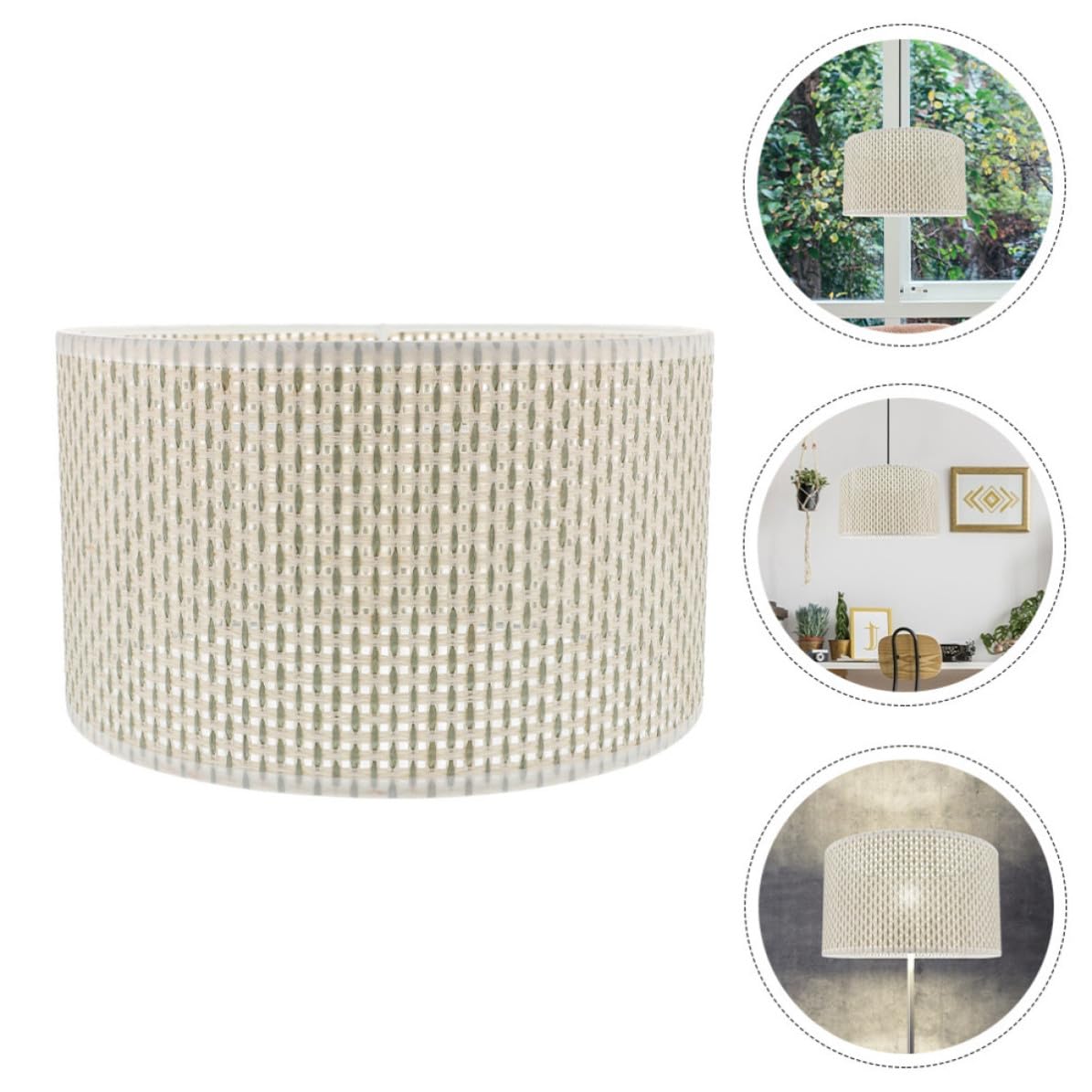ERINGOGO Paralume Lampada da Tavolo in Carta Beige E27 Stile Moderno Elegante Lavorazione Fine Facile da Usare per Soggiorno