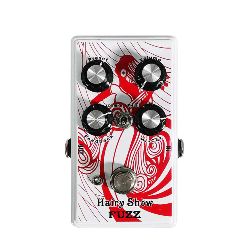 Processo di Produzione del Pedale Effetto Chitarra FUZZ Strumento a Corde per Basso Elettrico per Chitarra Elettrica con Motivo Bianco Rosso Freddo Brillante Giallo