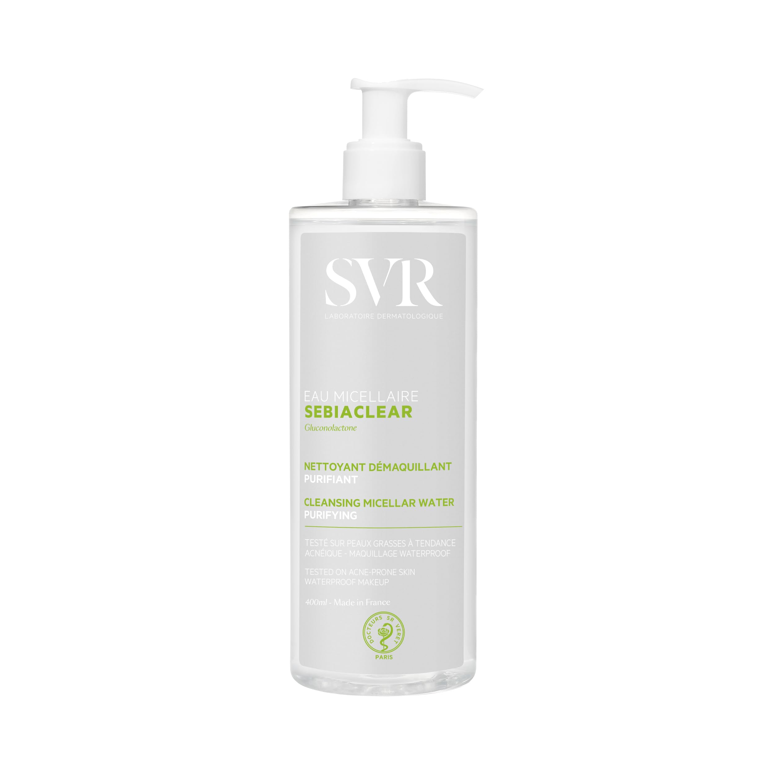 SVR SEBIACLEAR Micellar Cleansing Water for Oily Acne-Prone Skin 400ml