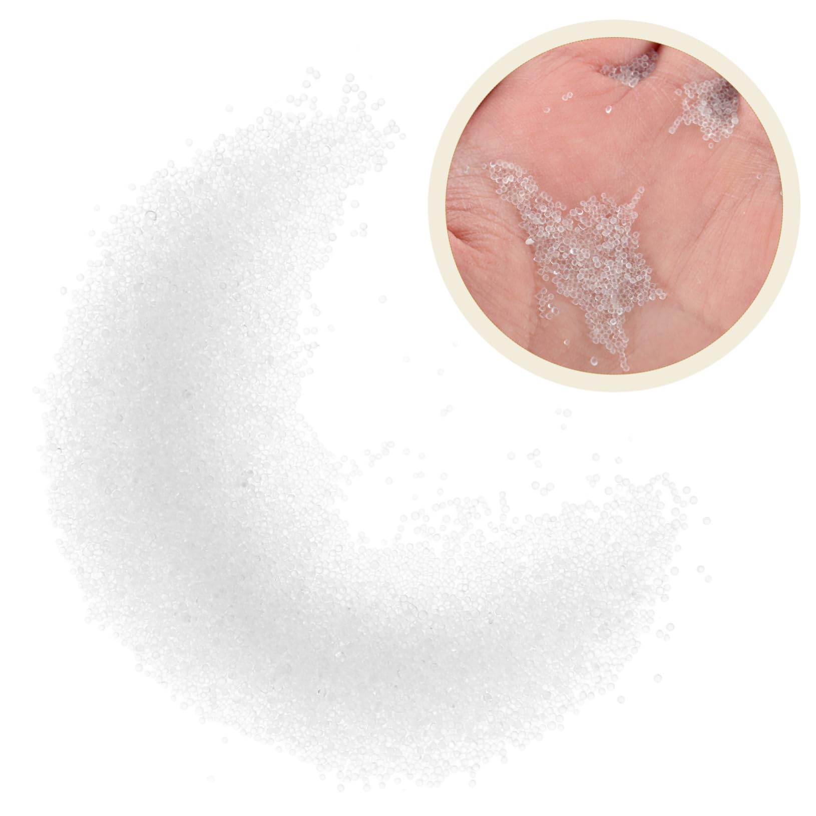 Cuentas de Vidrio Transparentes Redondas 1kg en Bolsa | Vidrio Pulido, Bordes Resistentes a Rayaduras, para Joyería y Decoración Interior