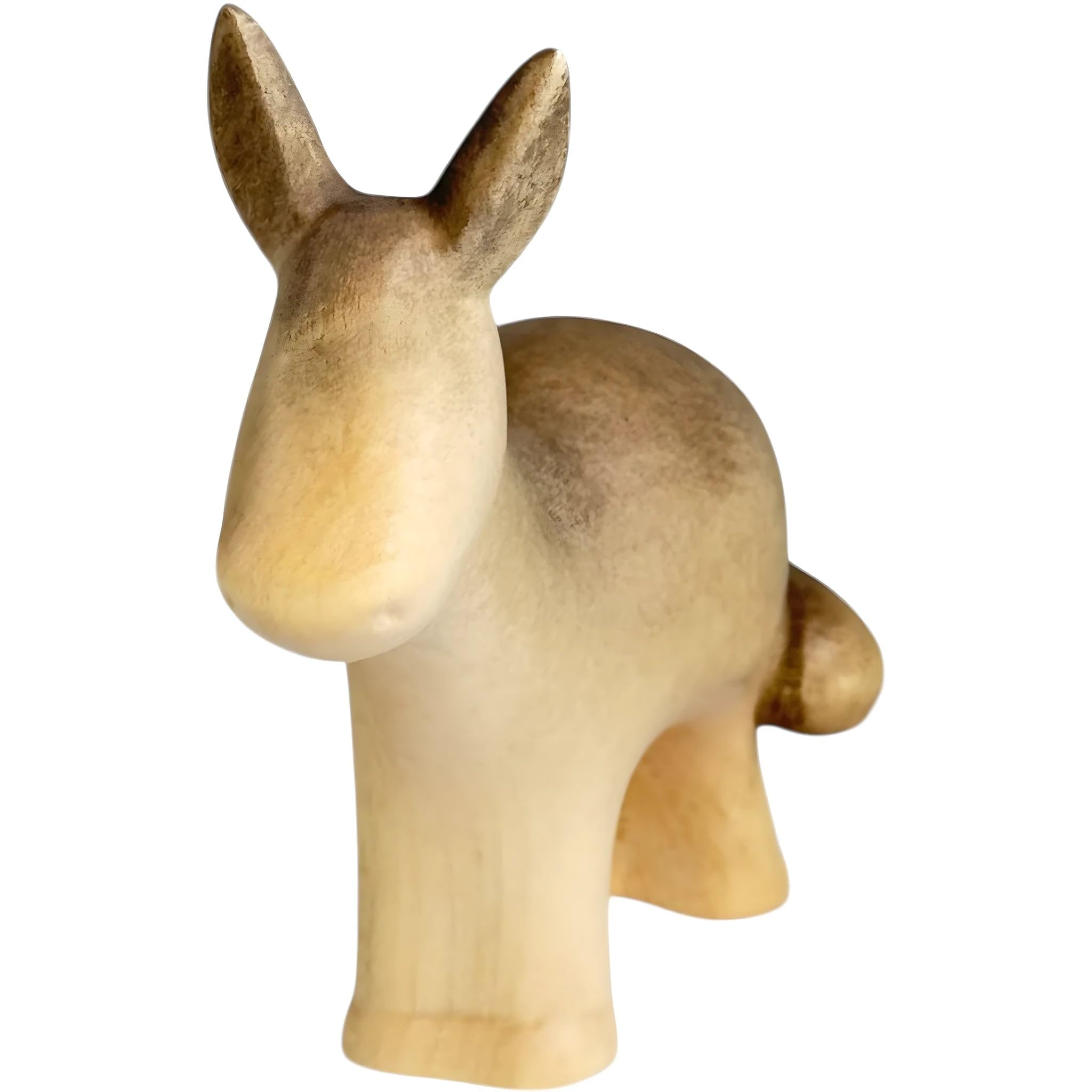 Dolfi Wooden Donkey 8 cm | Natural Wood in Val Gardena | Nativity Figure