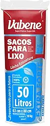 Saco para Lixo, 50 Litros, Azul, 63x80 cm, 40 Micras, Vabene