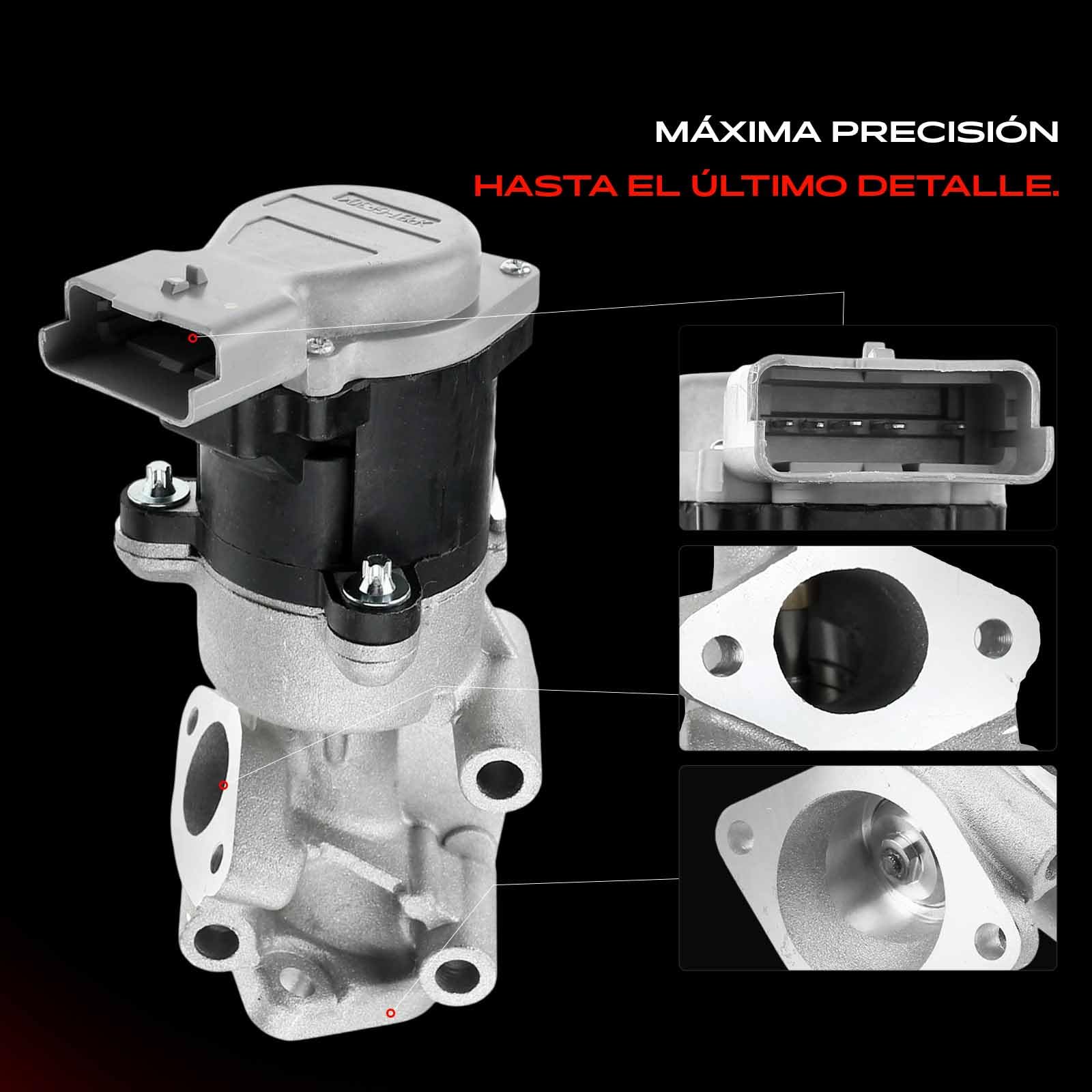 Frankberg Válvula EGR de recirculación de gases de escape derecha 1618N7 | Compatible con: C5 III Ruptura TD, 407 Coupé 6C, XJ X350 X358, S-Type X200, 607 9D 9U, Discovery III L319, XF X250