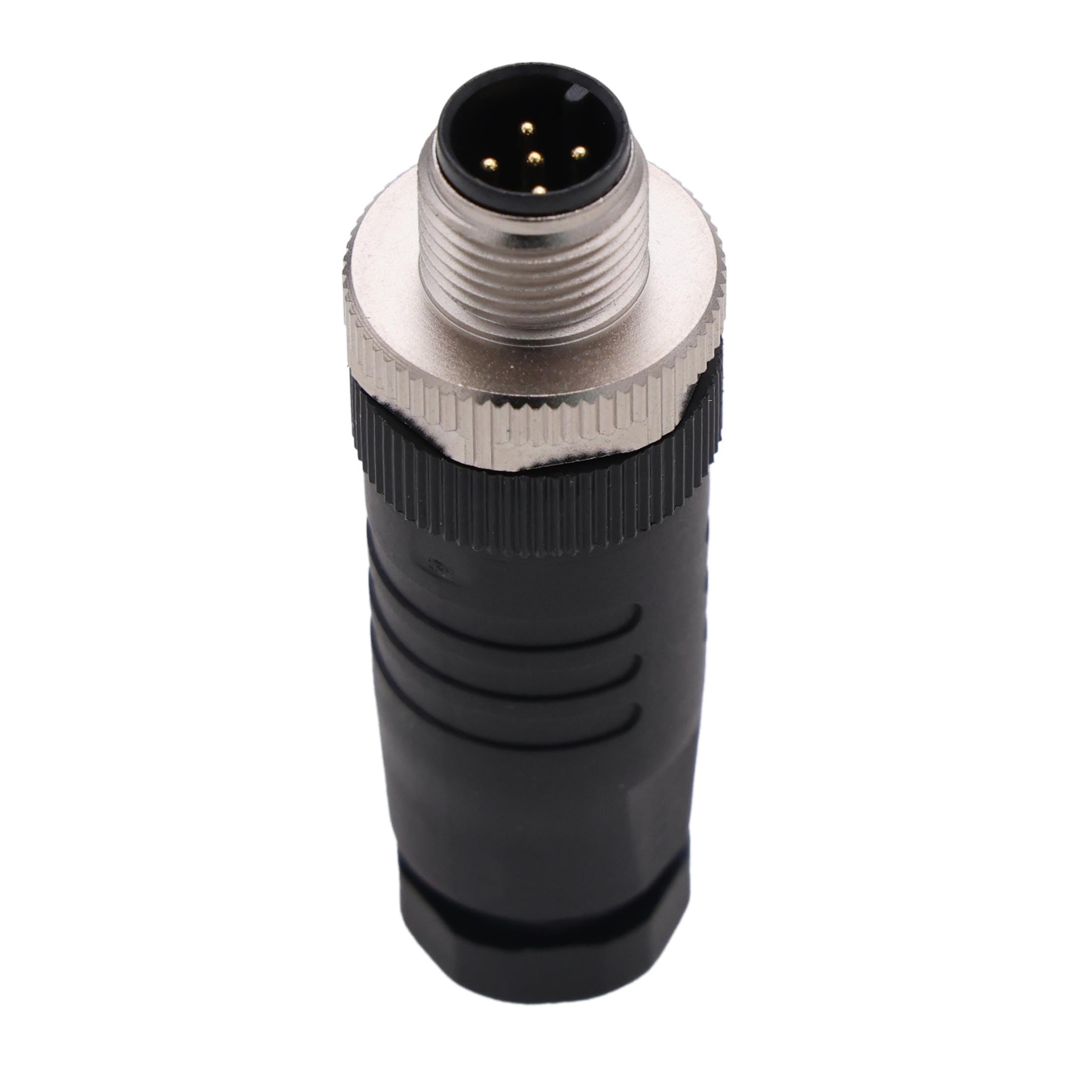 HangTon Micro 5 Pin Male Field Installable DeviceNet Connector for NMEA 2000 Network Backbone Drop Cable, Lowrance, Garmin, Maretron, Raymarine,