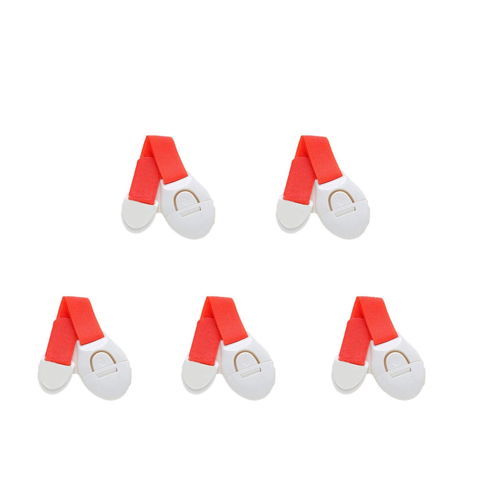 Lock Sicherheitsschloss 5 Stück Kindersicherheitsschloss Sicherheitsschubladenverriegelung Schutz von Möbeln Schranktürschloss Fensterschubladenschutz (Color : Red)
