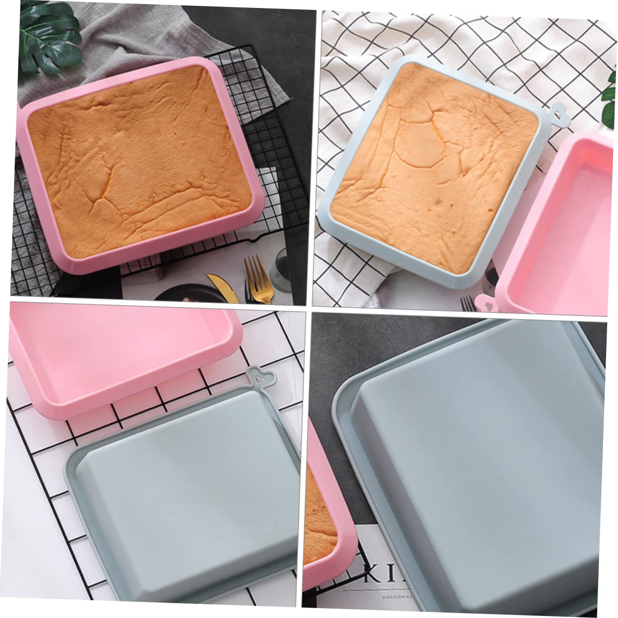 Moule À Gâteau Rectangulaire Antiadhésif En Silicone Facile À Nettoyer Idéal Pour