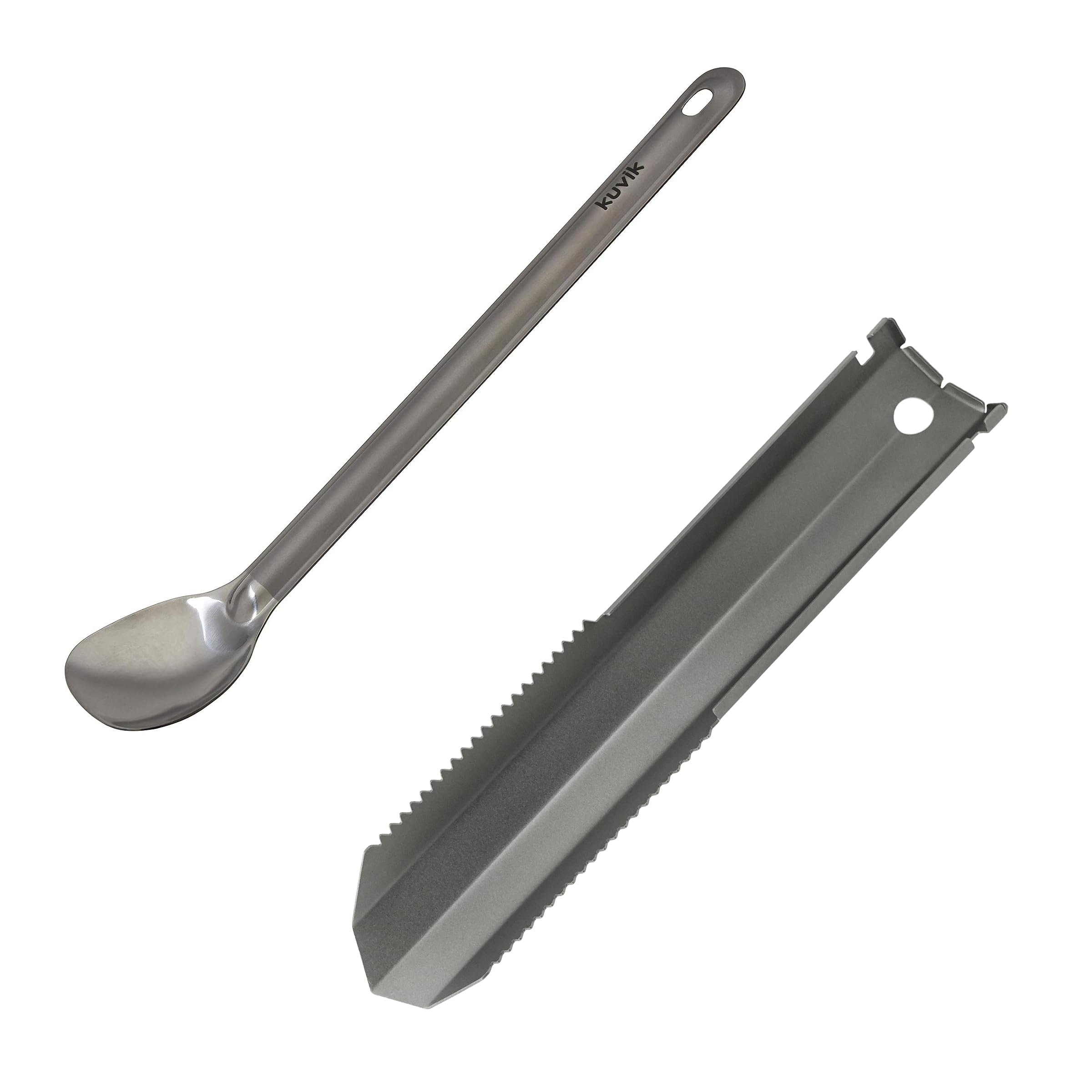 Kuvik Titanium Spoon & Titanium Trowel Bundle