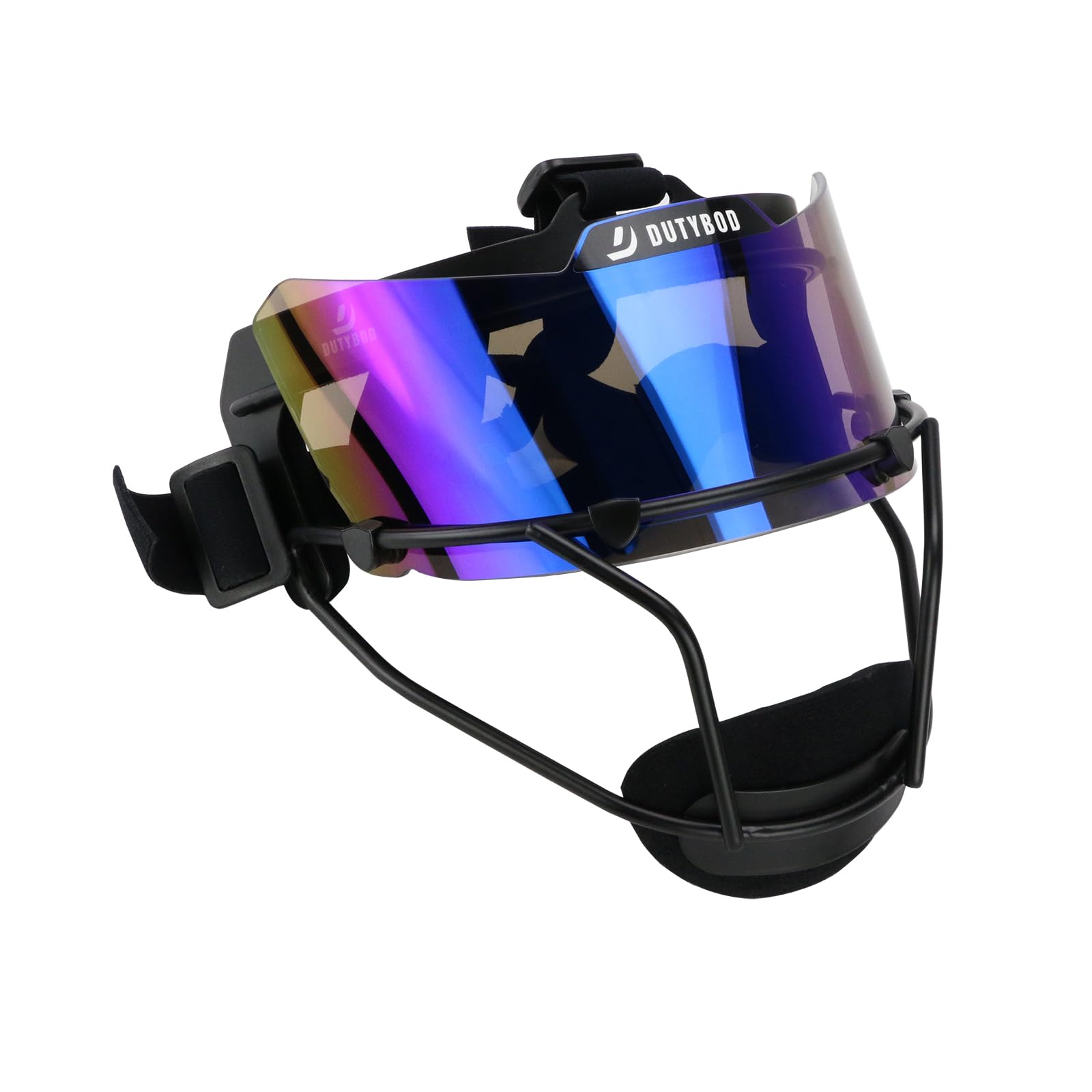 DUTYBOD Softball Face Mask Softball mask Visor Lightweight and Comfortable with Wide Field Vision fit All Ages - Durable and Safety Softball Face Mask Sets (Black-Blue)