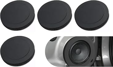 4PCS Speaker Foam Enhancer, 6.5" Speaker Foam Rings, Self Adhesive Audio Horn Seal Gasket, Universal Sponge Bass Blocker Kit, for Enhancing Stereo Sound in Car Speakers