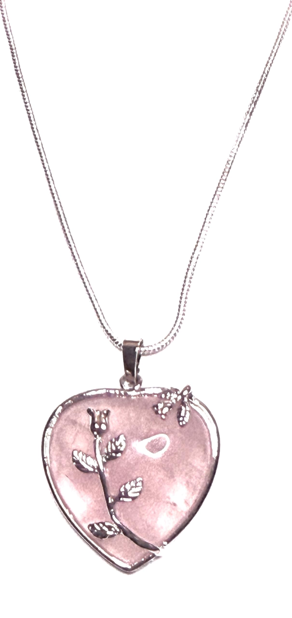 Beautiful Rose Quartz Heart pendant Necklace