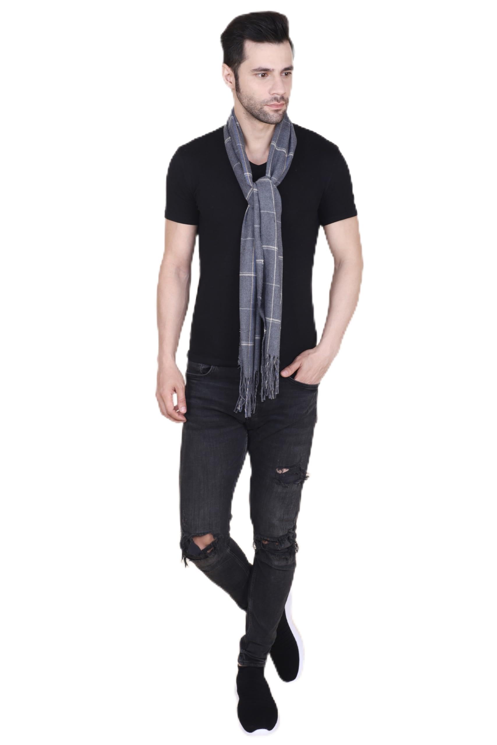 cazzano Striped Grey Men's Muffler Elegant Design Great Pack of 1-picture-58