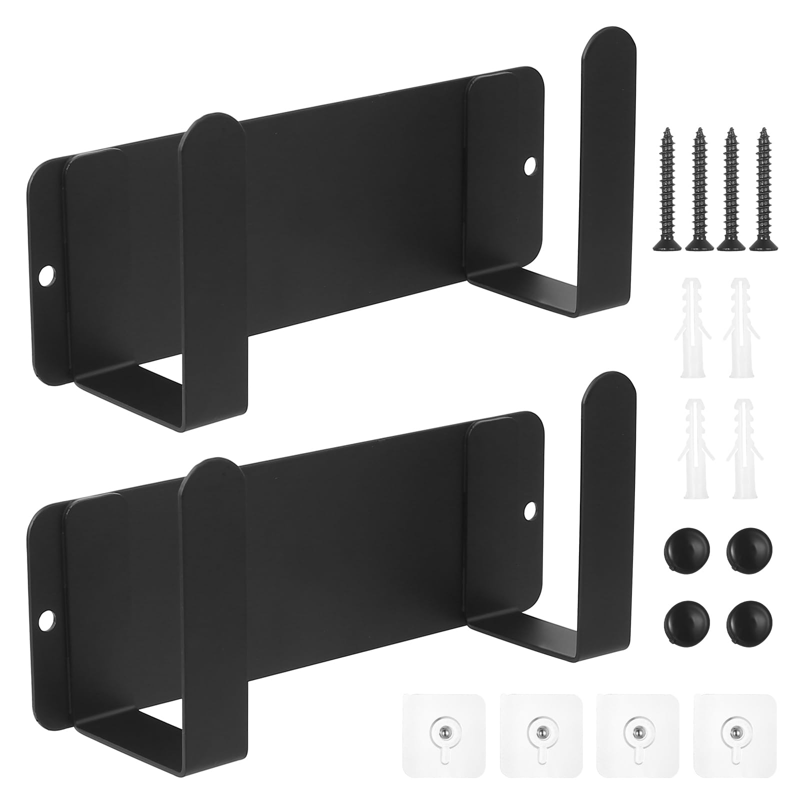Heozhuyi 2 Pcs Pot and Pan Lid Holders, Pan Lid Organiser, for Kitchen Organisation Pots and Pans Organiser, Kitchen Storage & Organisation Cupboard Organisers, Screws or No-Drill Installation