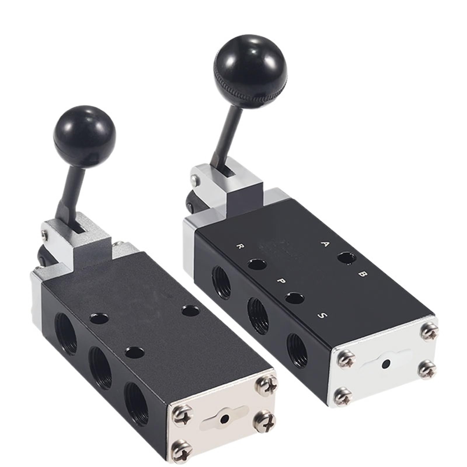 1pcs Two Position Five Way Pneumatic Manual Directional Valve SH-402 Hand Operated Valve SH-403 Manual Reset Hand Operated Valve(SH-402)