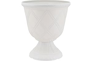 Arcadia Garden Products - Low-Maintenance Lattice Flower Urn Enhances Your Floral Displays with Decorative Flair