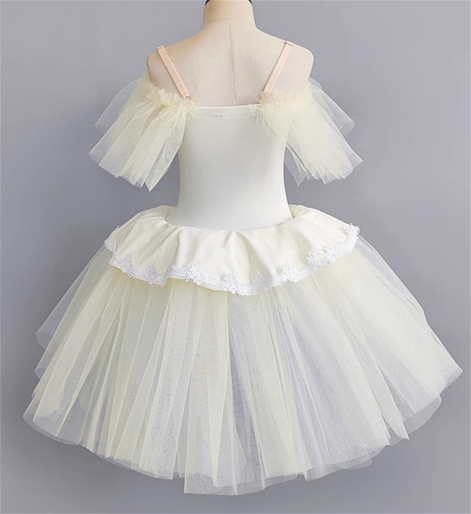 tutù di Danza Classica Professionale, Abito Lungo in Tulle, Abito da Ballerina da Ballo per Ragazze, Cigno Bianco