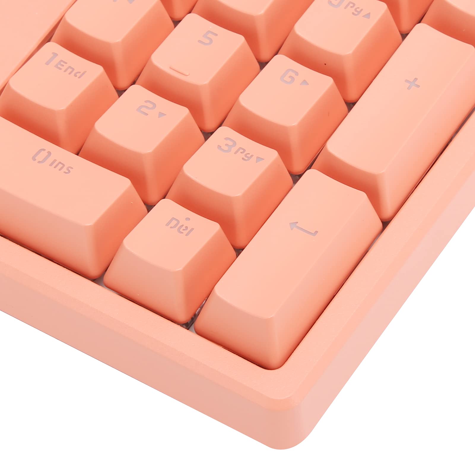 Zunate Przewodowa Klawiatura do Gier, Ultrakompaktowa, Ergonomiczna Maszyna do Pisania z Podświetleniem RGB, 104 Klawisze do Komputera Stacjonarnego, Komputera, PC (Wałek różowo-zielony)