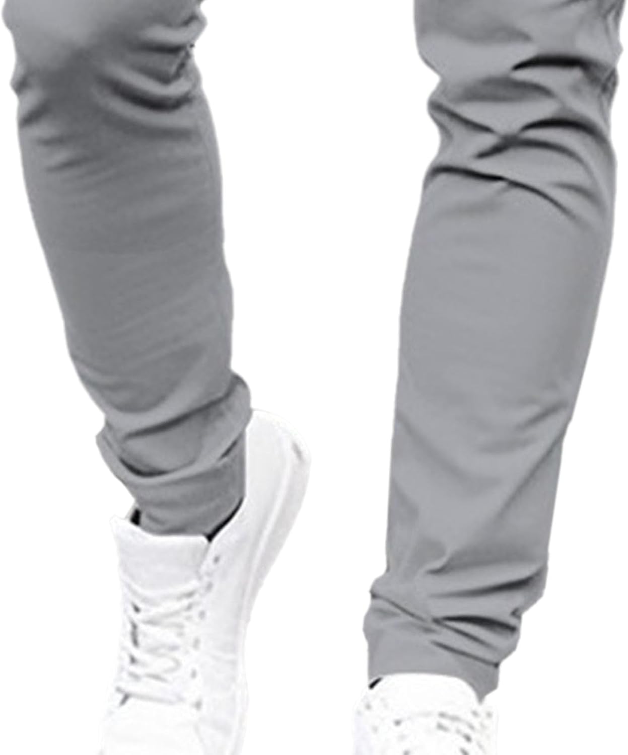 DGHM-JLMY Men's Personalized Hip Hop Trousers Outdoor Temperament Zipper Casual Solid Color Skinny Handsome Pants