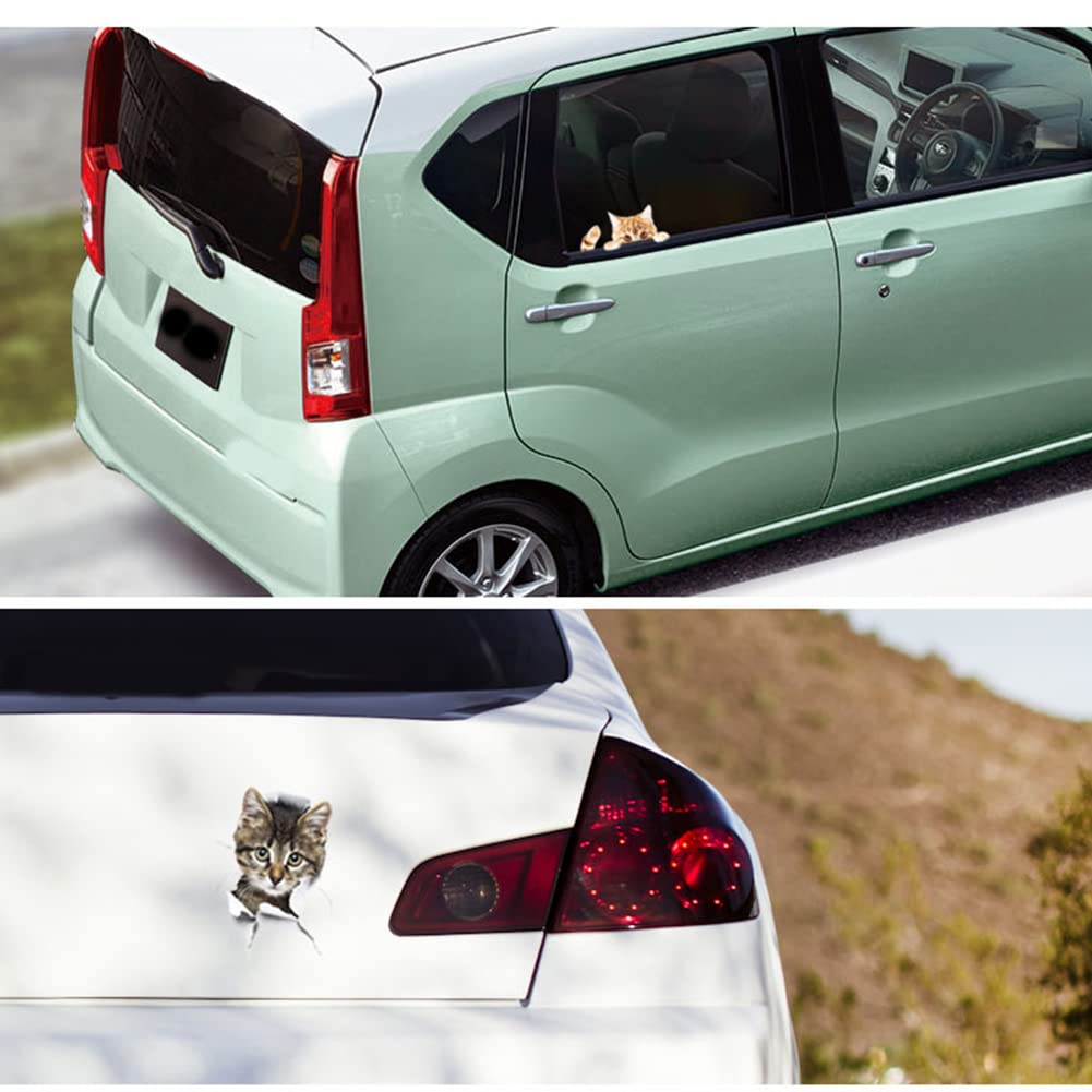 Adesivi Auto Gatti Riflettenti - Coppia, 18x11 Cm, Decorativi E Sicuri Per Notte - Foto 8