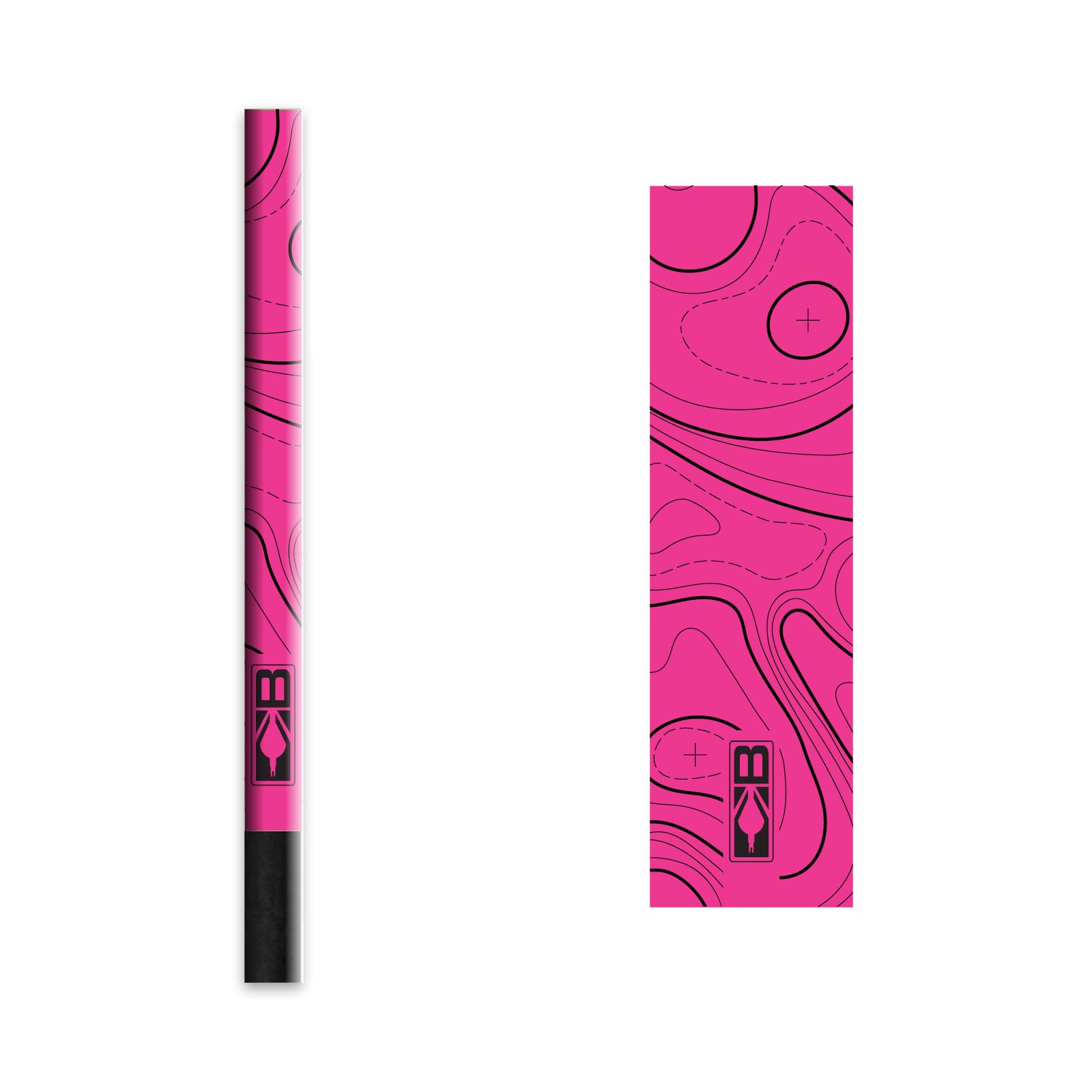 Envolturas de flecha Bohning topográficas de 10 cm rosa intenso para astiles 5