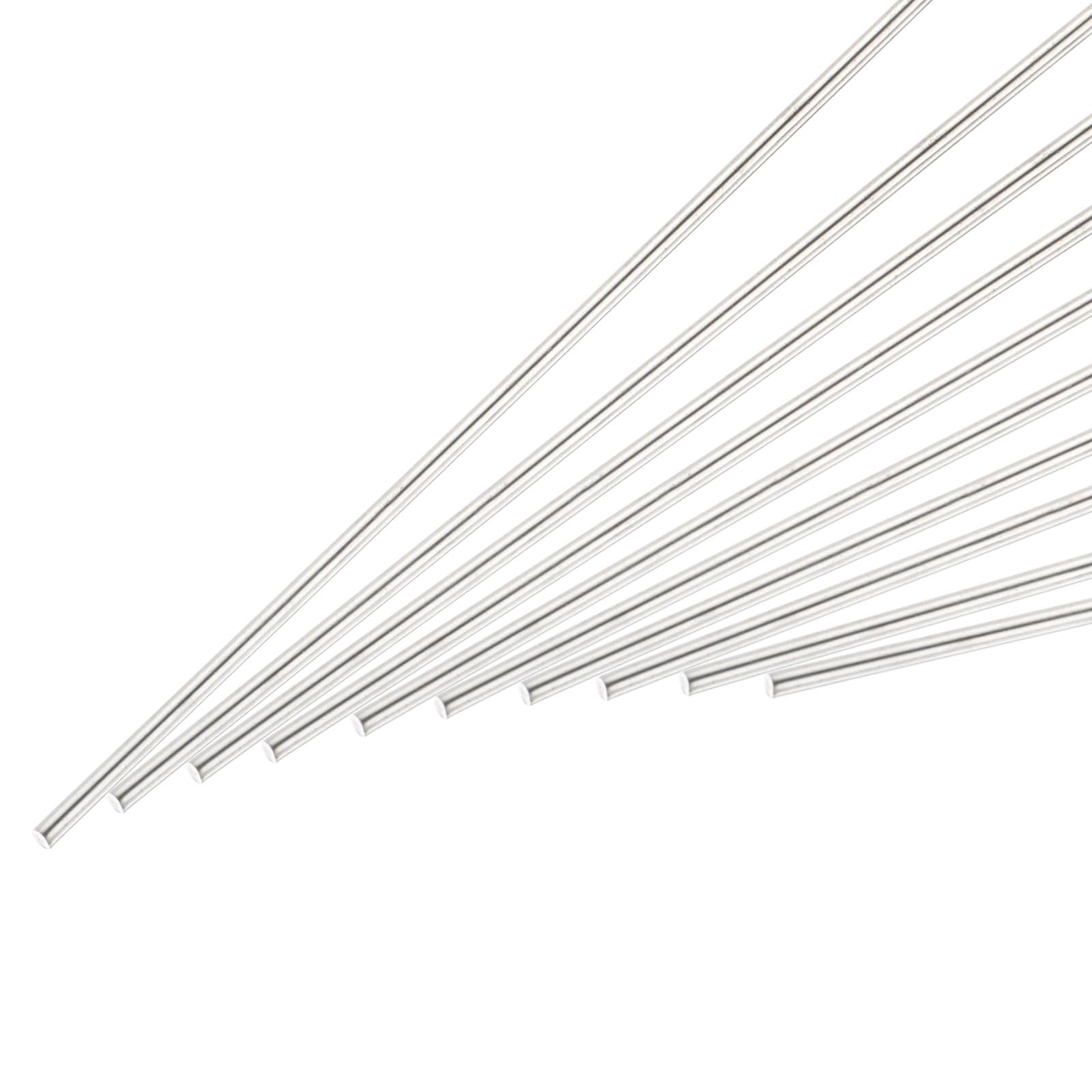 PATIKIL Ronde metalen staaf 2 mm x 50 mm, 30 stuks koolstofstaal, ronde