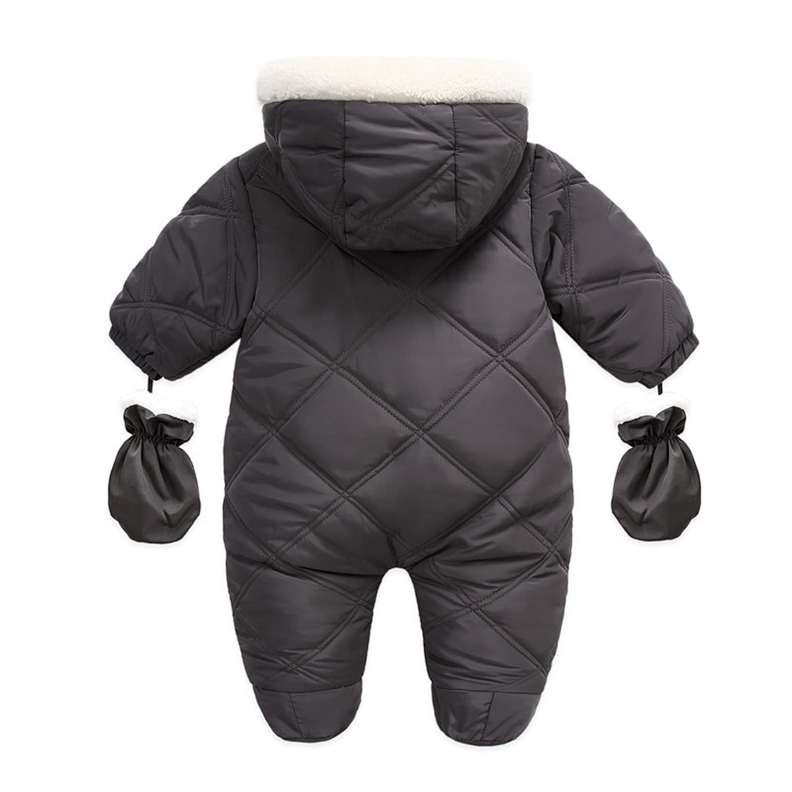 Traje de nieve para bebé, mono en forma de oso pequeño, chaqueta de plumas con guantes otoño 56 80 86 92 niños pequeños, chaqueta de invierno grueso cálido abrigo con capucha, mono de nieve St